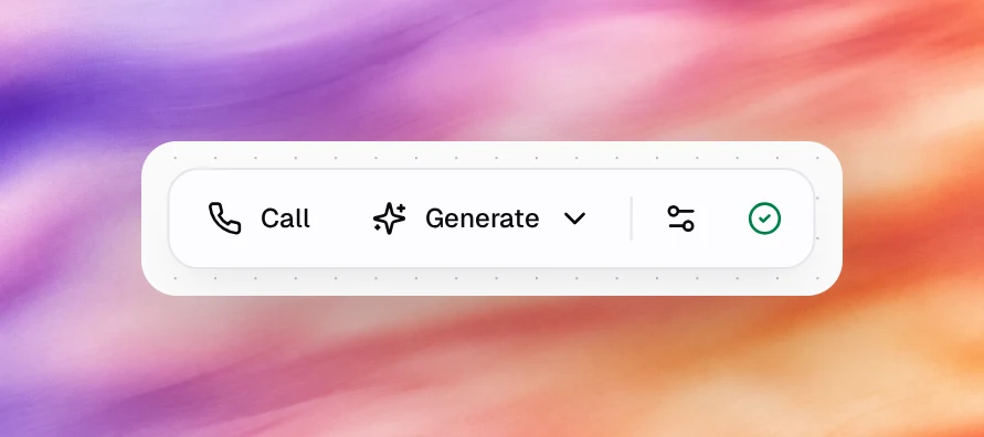 The flow toolbar with Call, Generate, Global Tools and Flow Saved